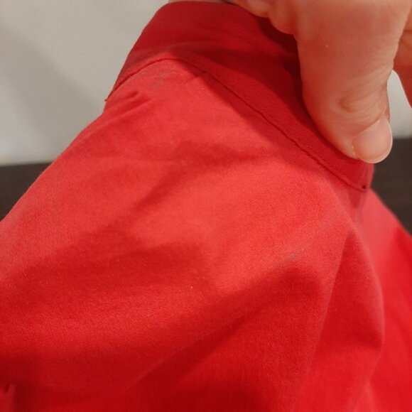 Eloquii Short Sleeve Popover Blouse Womens Plus Size 18 Red Pleated Bow Top - Picture 10 of 14